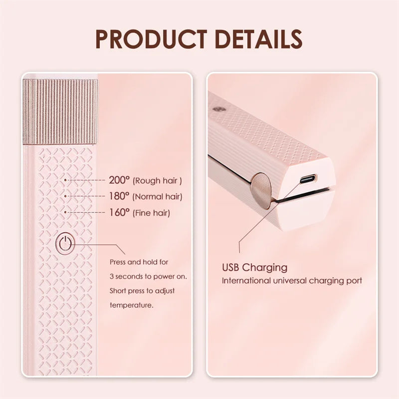 LUXE GIRL Cordless USB MINI Hair Straightener