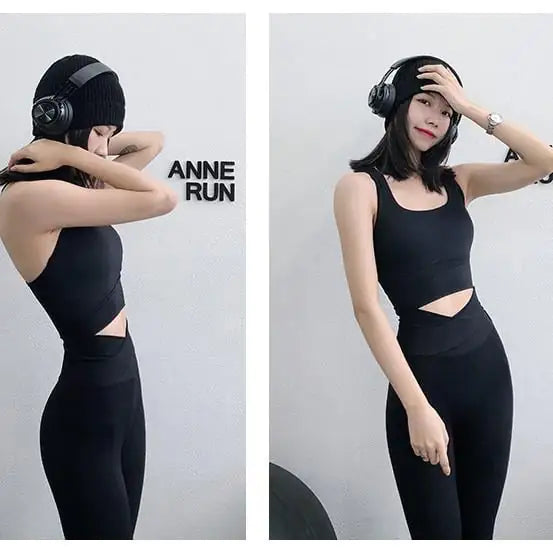 LUXE Crossover Elastic Yoga Fitness Set